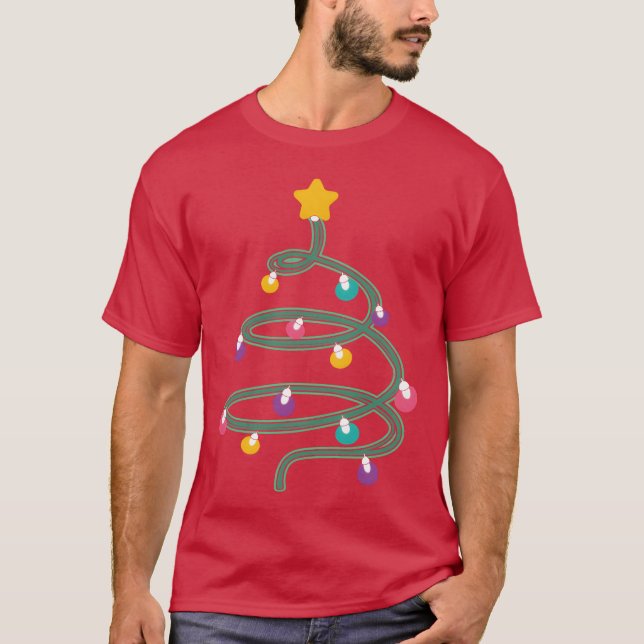 Christmas Light Christmasree family T-Shirt (Front)