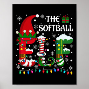 Christmas Light Family Matching Pajamas Softll Elf Poster