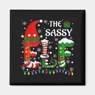 Christmas Light Family Matching Pajamas Sy Elf Xma Magnet