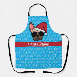 Christmas Light Fawn French Bulldog Apron