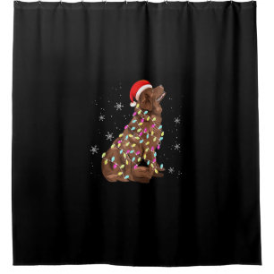 Christmas light gift funny newfie xmas present shower curtain