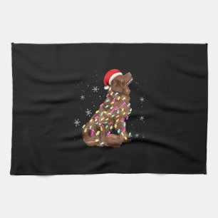 Christmas light gift funny newfie xmas present tea towel