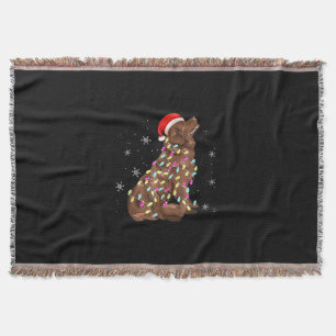 Christmas light gift funny newfie xmas present throw blanket
