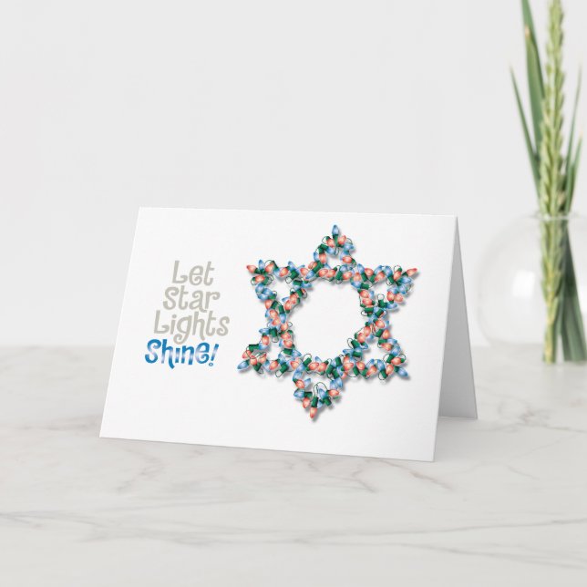 Christmas Light Hanukkah Card (Front)