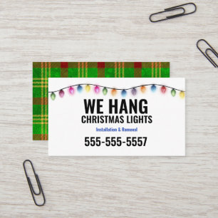 Christmas Light installation Business cards