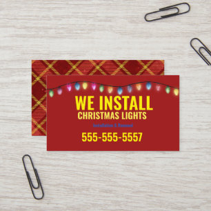 Christmas Light installation Business cards