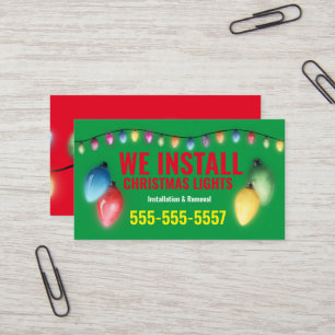 Christmas Light installation Business cards