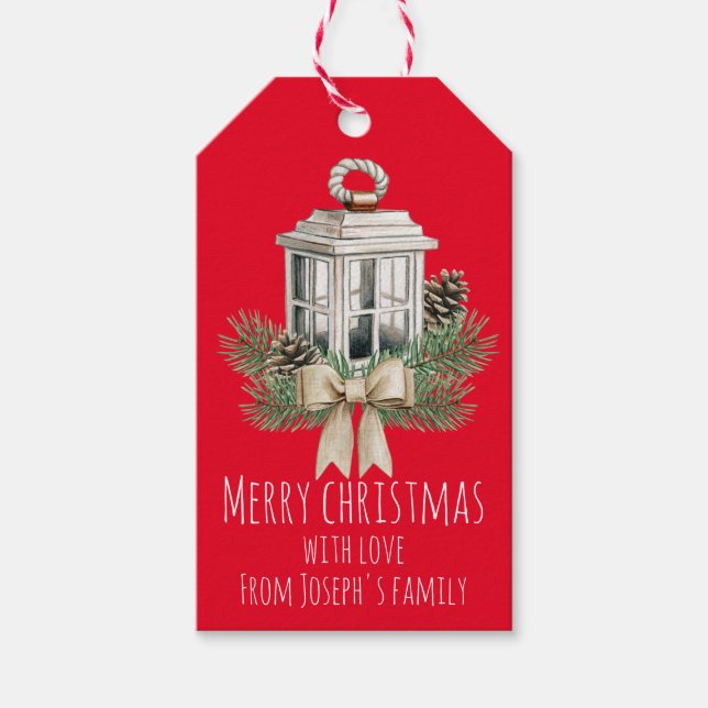 Christmas light lamp gift tags (Front)