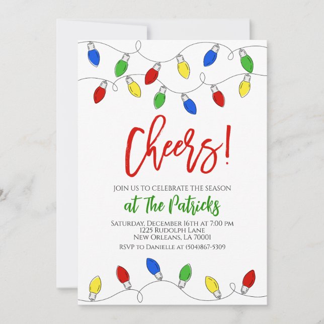Christmas Light Party Invitation (Front)