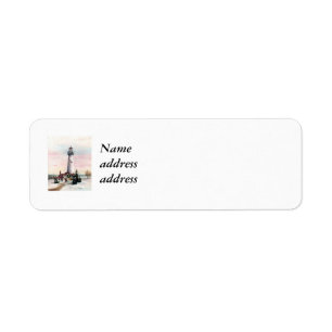 Christmas Light Return Address Label