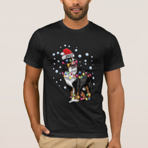 Christmas Light St. Bernard Dog Pupp T-Shirt