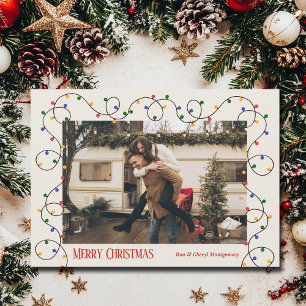 Christmas Light Strand Photo Holiday Card