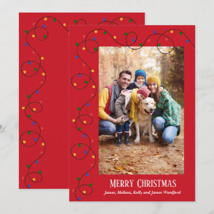 Christmas Light Strand Photo Holiday Card