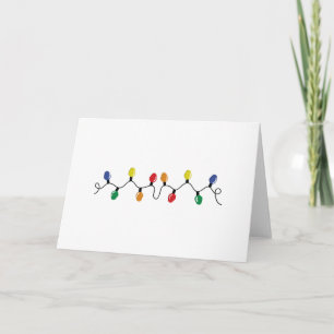 Christmas Light String Holiday Card