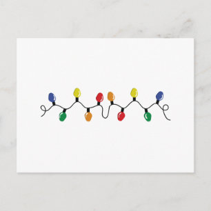 Christmas Light String Holiday Postcard
