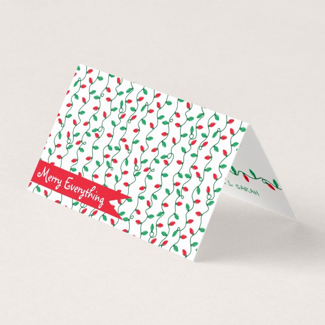 Christmas Light Stripes l Holiday Greeting (Front)