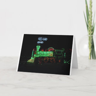 Christmas Light Train Holiday Card