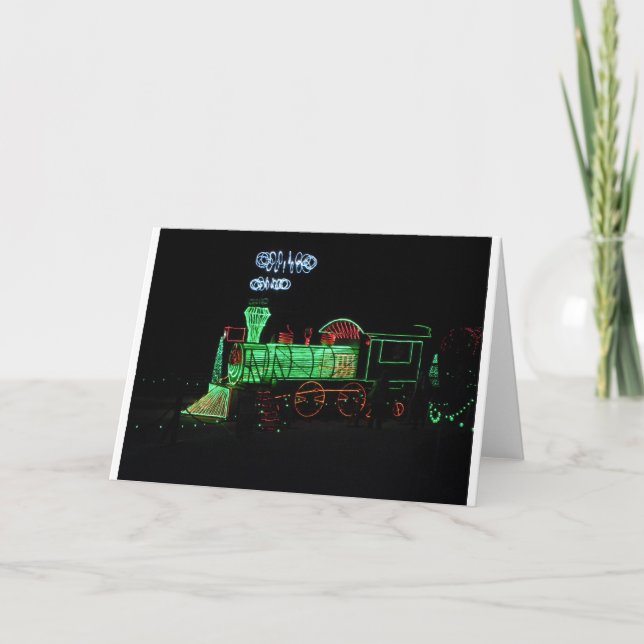 Christmas Light Train Holiday Card (Front)