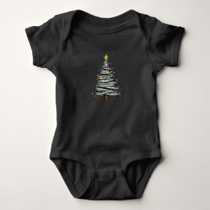 Christmas Light Tree Holiday Baby Bodysuit
