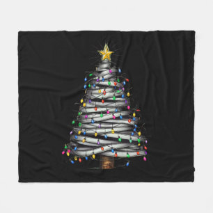 Christmas Light Tree Holiday Fleece Blanket