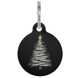 Christmas Light Tree Holiday  Pet Tag