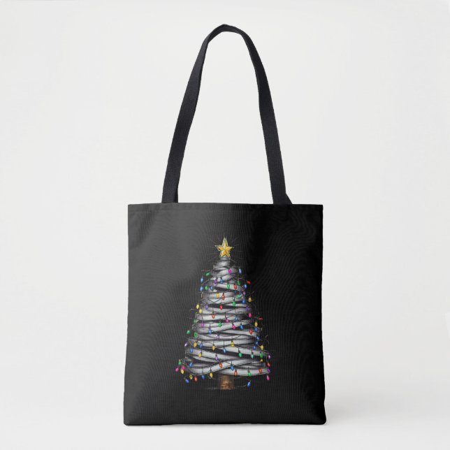Christmas Light Tree Holiday  Tote Bag (Front)