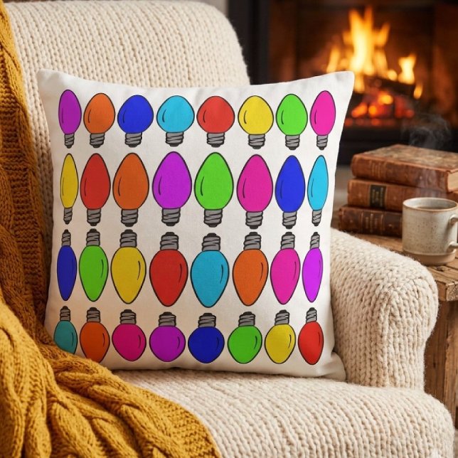 Christmas Lightbulbs Pattern Cushion (Creator Uploaded)