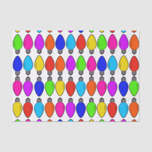 Christmas Lightbulbs Pattern Tissue Paper