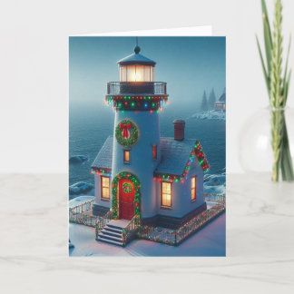  Christmas Lighthouse Greeting Cards