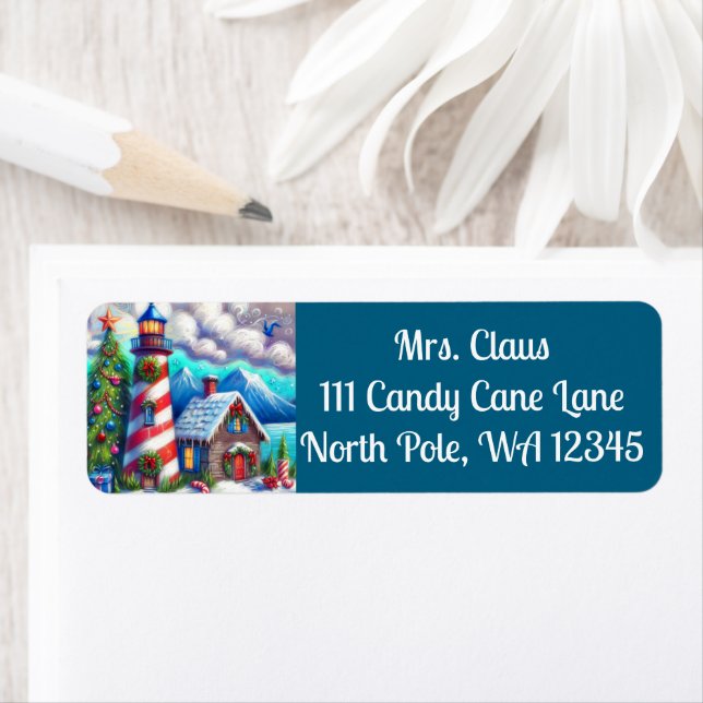 Christmas Lighthouse Nautical Coastal Mountain (Insitu)