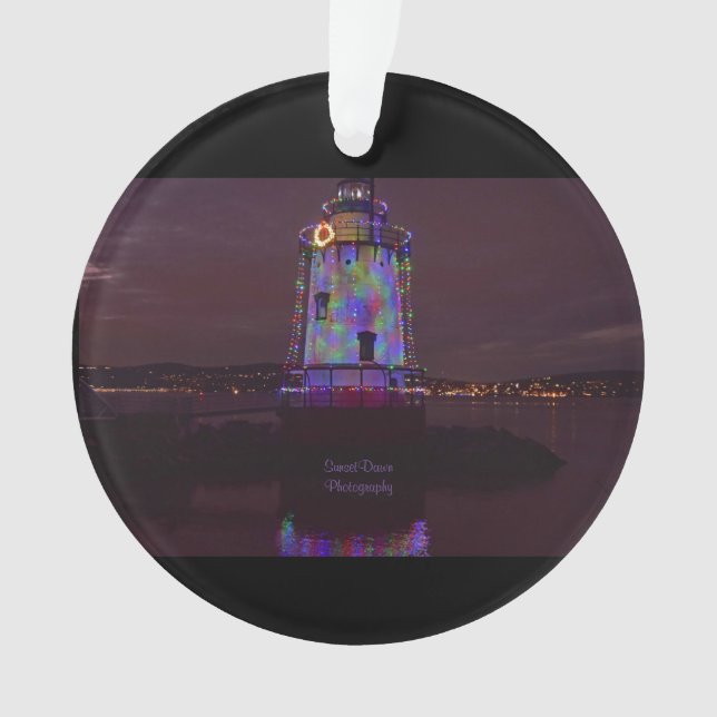 Christmas Lighthouse  Ornament (Front)