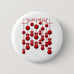 christmas lights 6 cm round badge