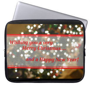 Christmas Lights Abstract Laptop Sleeve