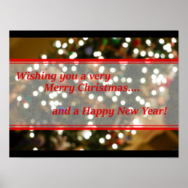 Christmas Lights Abstract Poster (Front)