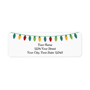 Christmas Lights Address Label #HolidayZ