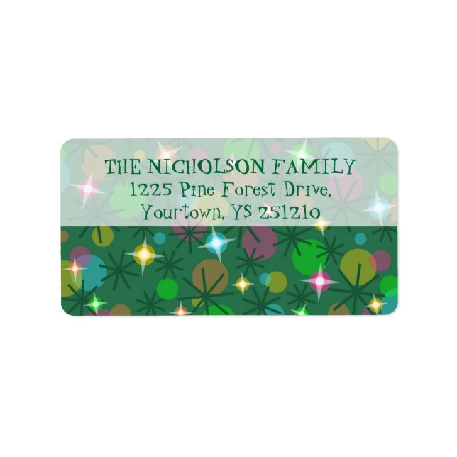 Christmas Lights address label medium top text (Front)
