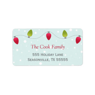 Christmas Lights Address Labels