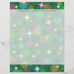 Christmas Lights address letterhead header footer