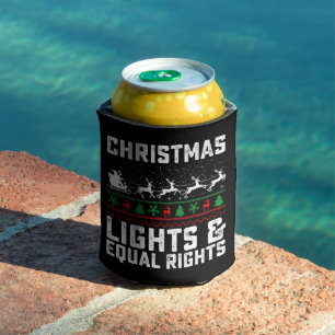 Christmas Lights And Equal Rights Feminist Can Cooler