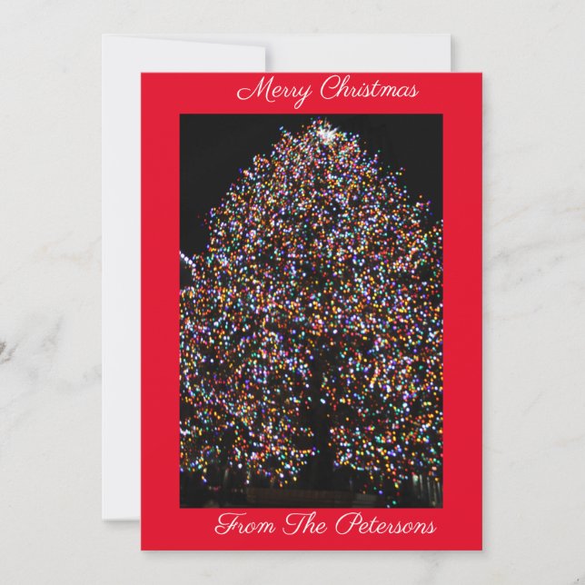 CHRISTMAS LIGHTS AT THE ROCK CUSTOM MERRY XMAS HOLIDAY CARD (Front)