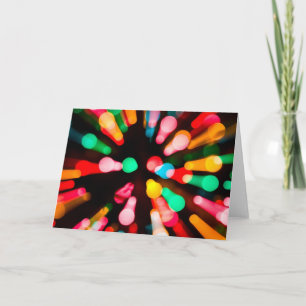 Christmas Lights At Warp Speed Holiday Card