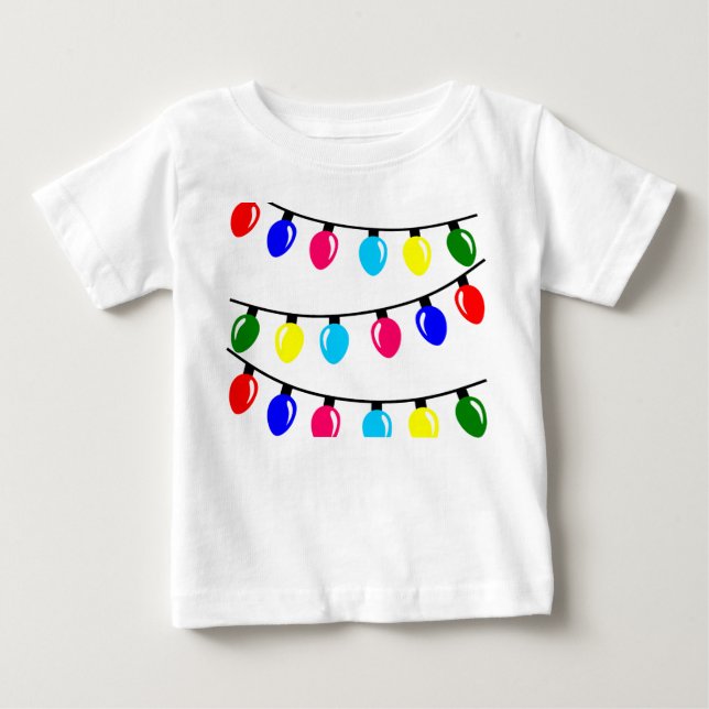 Christmas Lights Baby T-Shirt (Front)