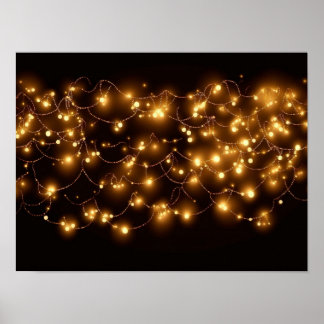 Christmas lights background.  poster