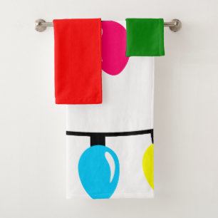 Christmas Lights Bath Towel Set
