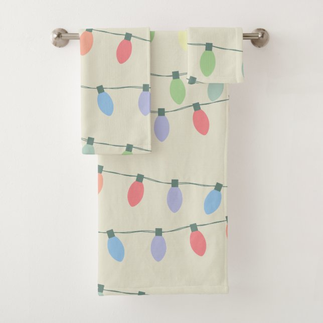 Christmas Lights Bath Towel Set (Insitu)
