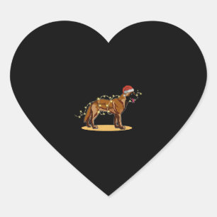 Christmas Lights Belgian Malinois Heart Sticker