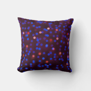 Christmas lights, blurred, festive background. cushion