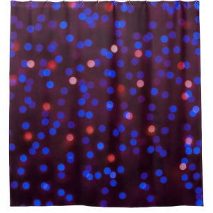 Christmas lights, blurred, festive background. shower curtain