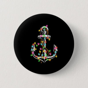 Christmas Lights Boating Sailing Cruise Boat Gif 6 Cm Round Badge
