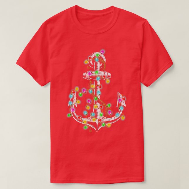 Christmas Lights Boating Sailing Cruise Boat Gifts T-Shirt (Design Front)